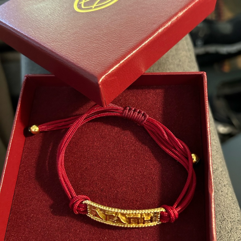 Ilias Lalounis 18k gold plated LOVE cord adjustable bracelet.Hi end luxury brand